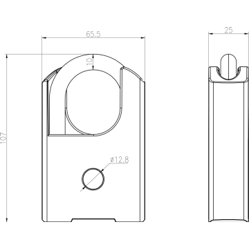 Smart Padlock Weatherproof Outdoor Bluetooth Biometric Lock